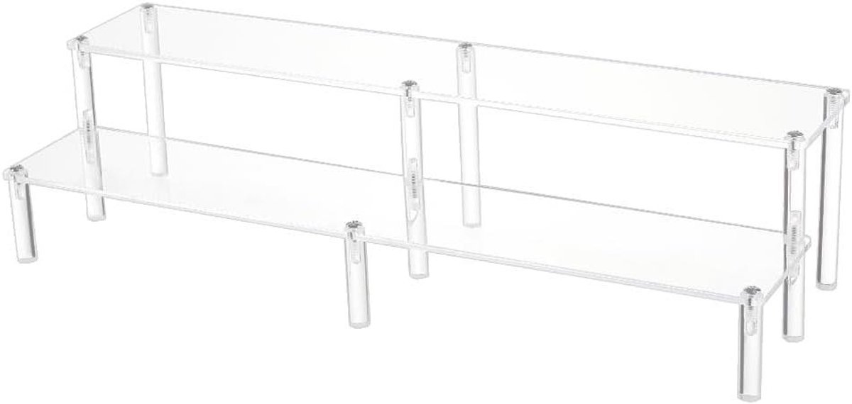 Provento - Acryl display standaards voor actiefiguren, 2 lagen, geschikt voor verjaardag, bruiloft en dessert display
