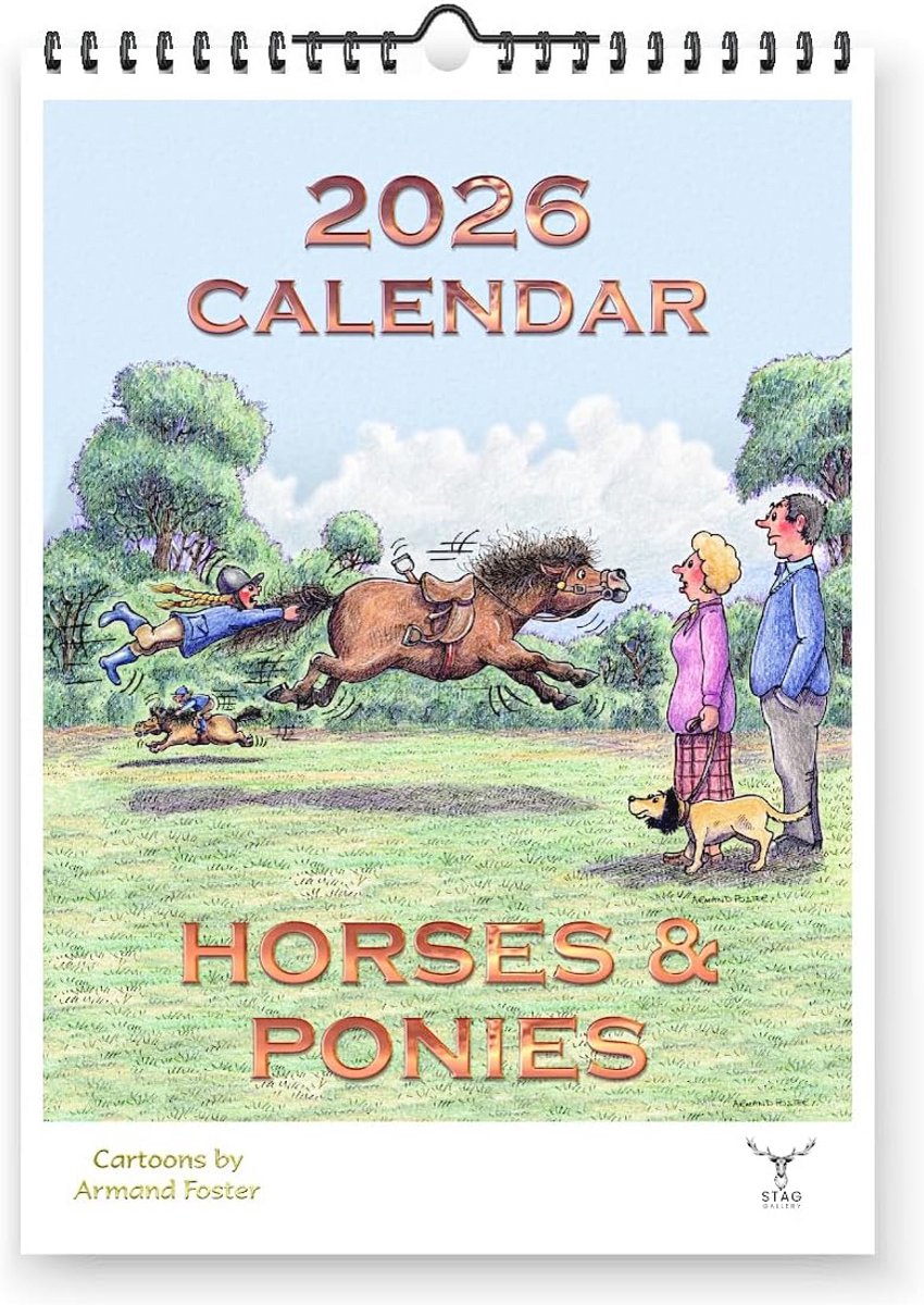 Grappige Paarden en Pony's Cartoon Kalender 2026 - Humor voor het Hele Jaar