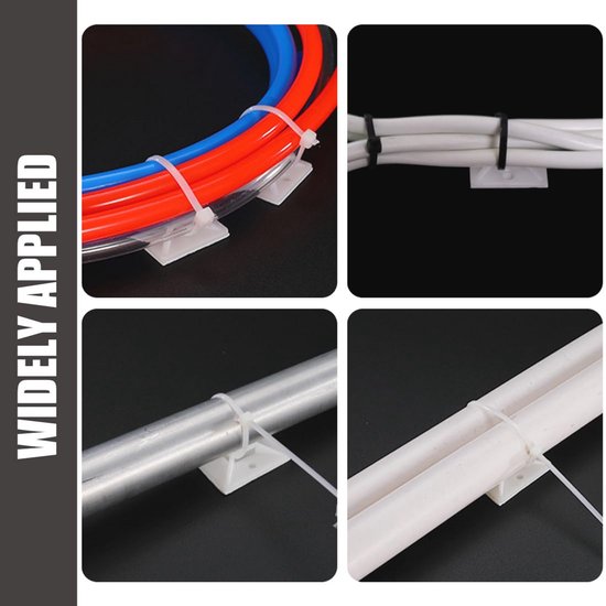 Zelfklevende bevestiging voor kabelbinders 4,8mm zwart