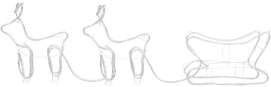 Décoration de Noël d'extérieur Renne et Traîneau 576 LED