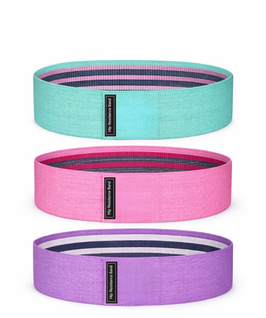 Knaak Weerstandsbanden Set - 3 Resistance Bands voor Fitness en Thuis Training - Incl Opbergtas