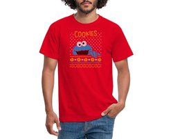 Sesamstraat Koekiemonster Cookies Lelijk Kerst T-Shirt Heren
