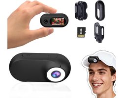 Mini Actiecamera 1080P – Helmcamera voor Motor en Fiets – Met 32GB Geheugenkaart – Multifunctionele Bodycam voor Actiesport