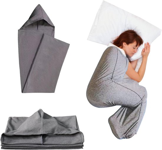 Home slaapzak (haai slaapzak) volwassenen kinderen draagbare slaapzak — compressed slaapcabine sensuele deken, licht katoen warme slaapzak, geschikt voor thuis, reizen, hotels,XL / 185*50cm