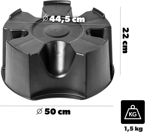 KADAX Regenton 240 Liter – Met Kraan, Plantenbak En Standaard, Antraciet, HDPE Kunststof Regenwatertank Voor Tuinirrigatie