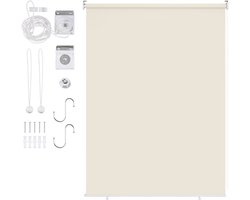 Rolgordijn Thermo Verduisterend - Verticaal Zonnescherm - Isolerende zonwering - Duurzame Rolgordijn Waterdicht - Beige 140 x 240 cm