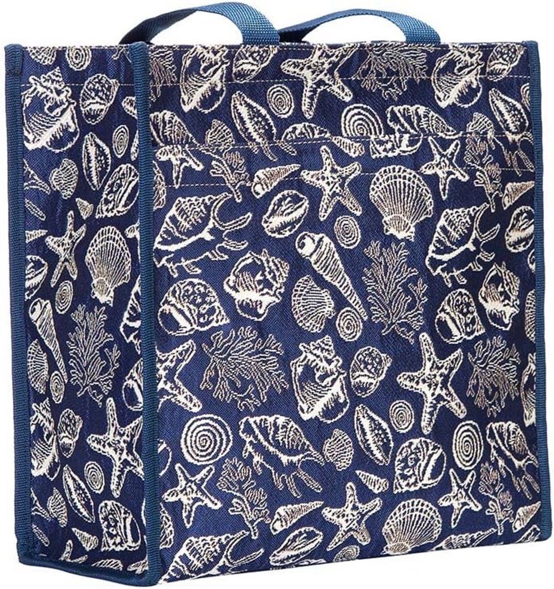 Tassen shopper voor dames met zeeschelpmotief en schoudertas