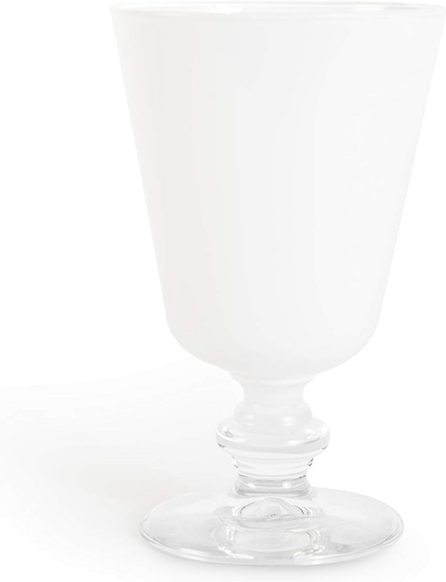 Set van 6 Witte Glazen - Mondgeblazen Drinkglazen voor Elegant Dineren