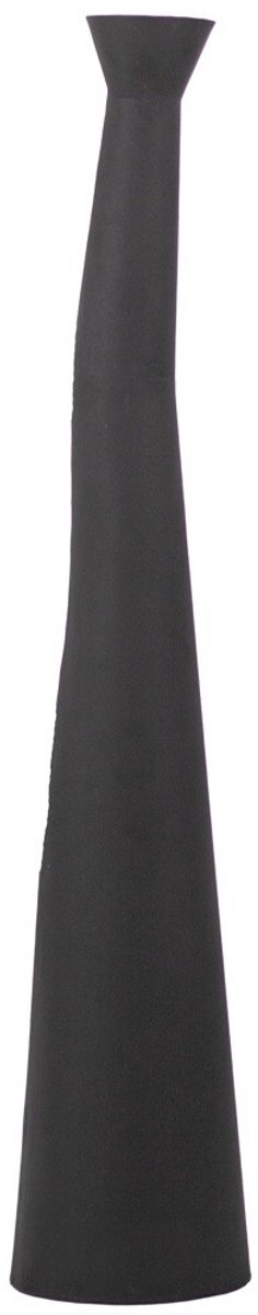 Metalen lange vaas black texture