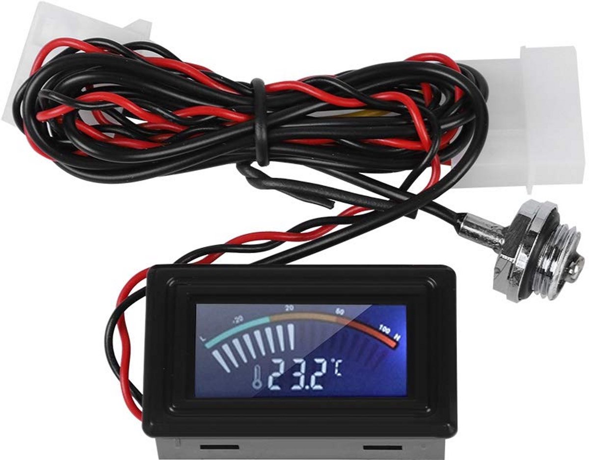 Temperatuurmeter voor Waterkoeling met G1/4 Schroefdraad