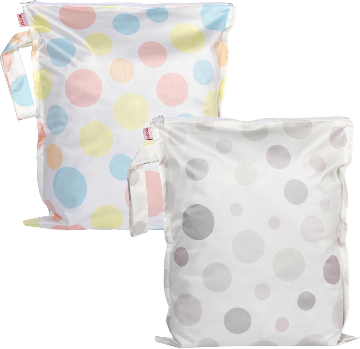 Natte tassen - Droge zakken - Babyartikelen organiseren - Waterdichte coating - 2 stuks 30x35cm - Meerdere kleuren