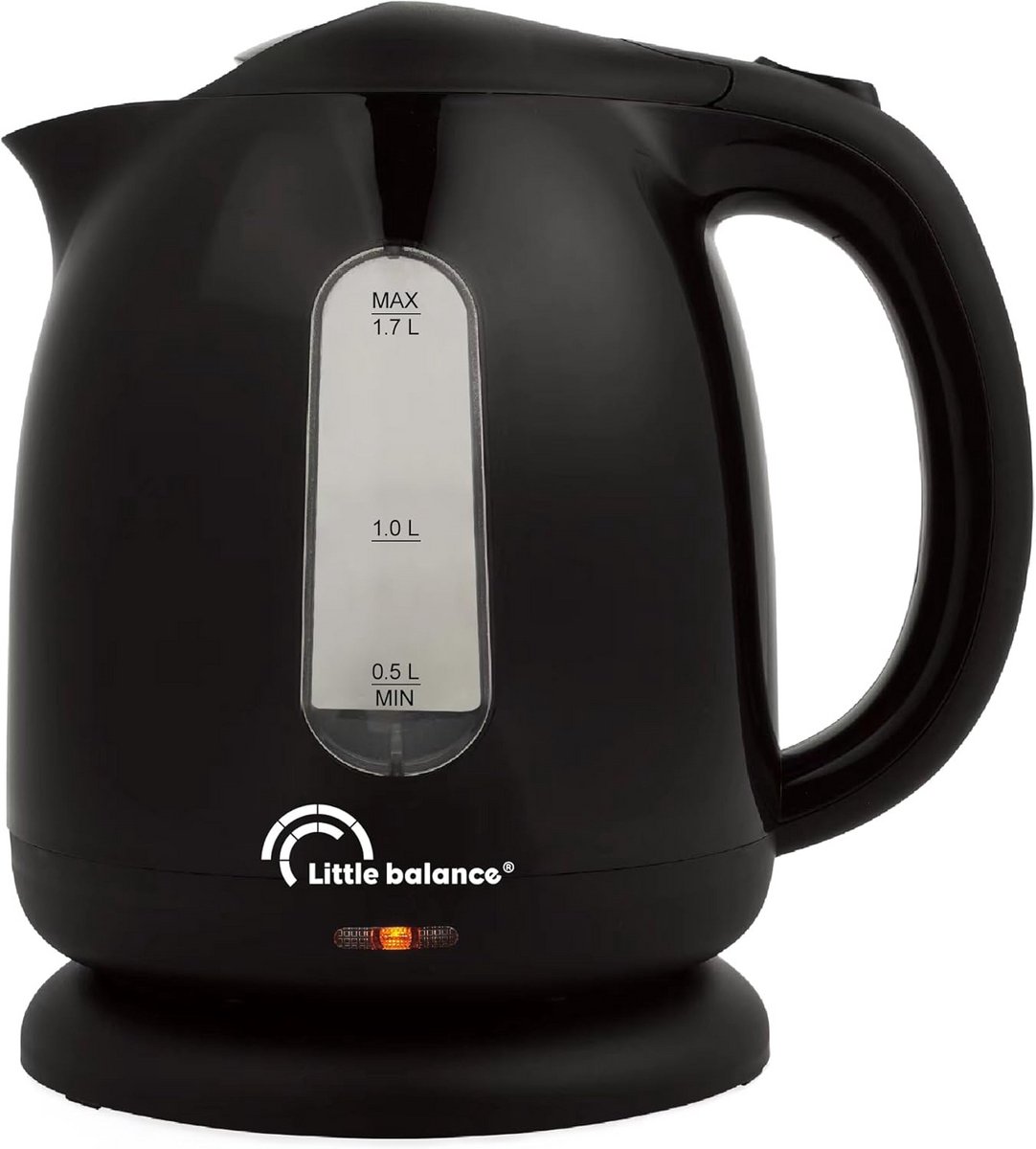 Elektrische Waterkoker 1.7L Zwart met 360° Basis en Anti-Kalkfilter