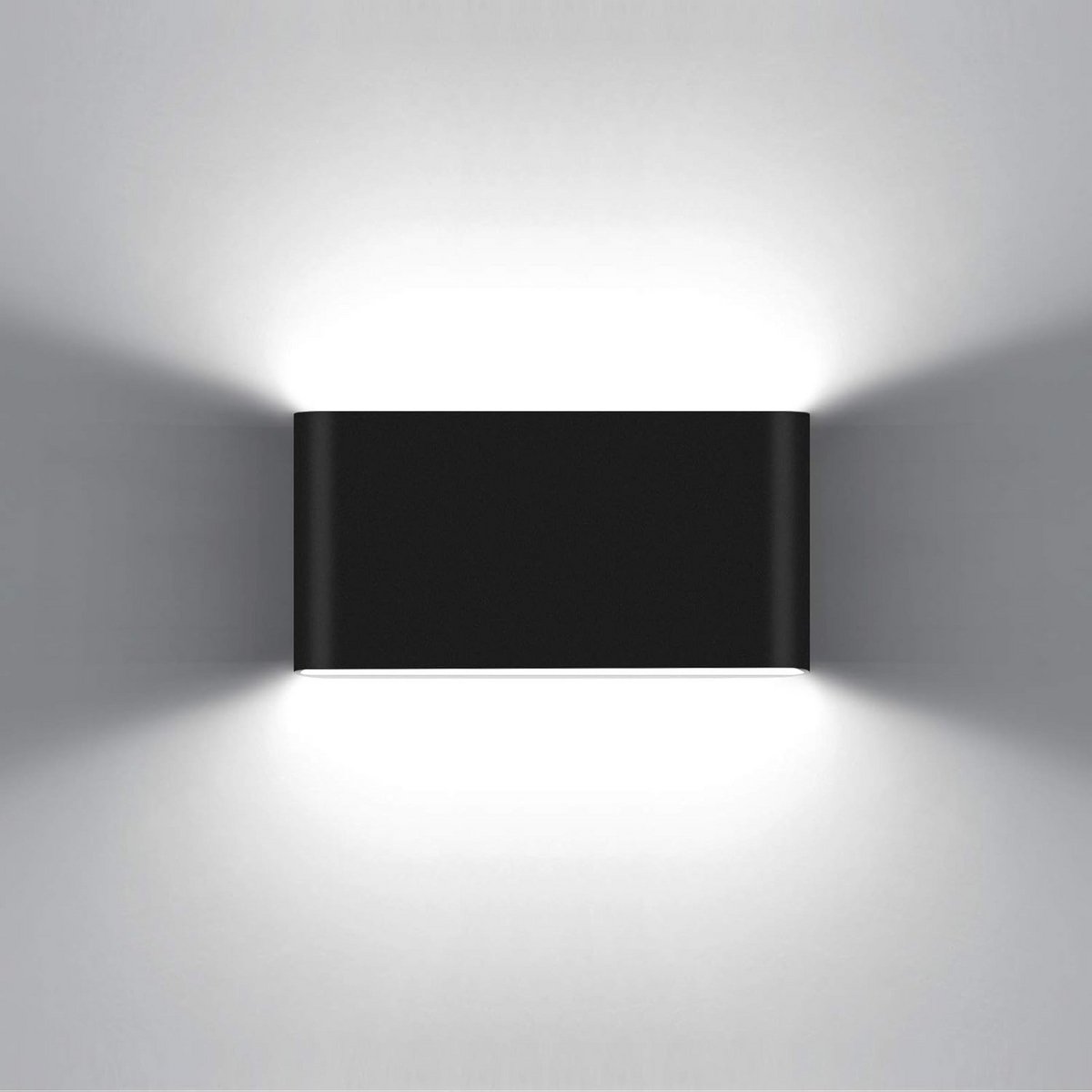 Moderne LED Wandlamp Up Down Zwart Waterdicht IP65 Binnen Buiten Voor Hal Slaapkamer