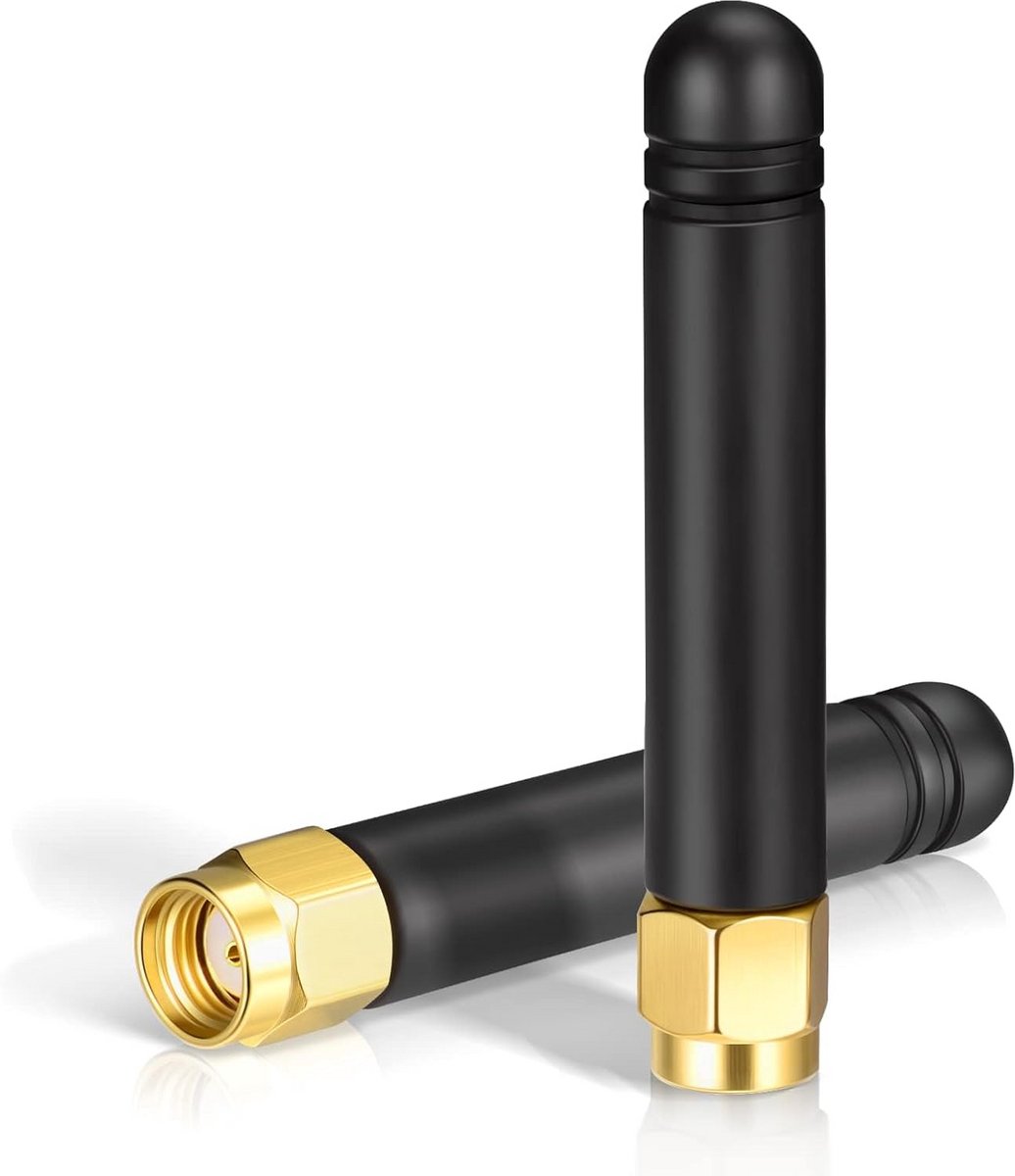 Mini Dual-Band WLAN Antenne 2,4 GHz 5 GHz 2 dBi met RP-SMA Stekker (2 Stuks)