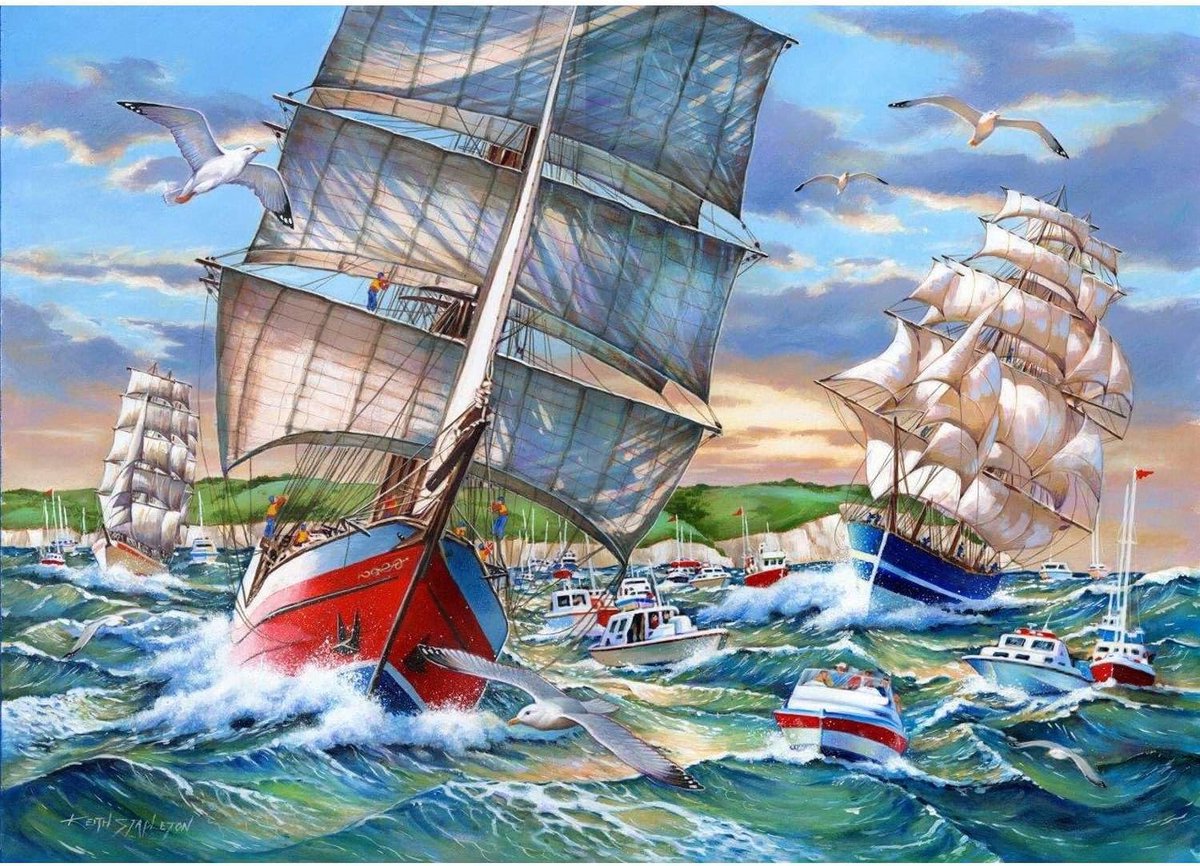Puzzel van 1000 Stukjes: Detailrijk Schip & Zeilvaart Thema