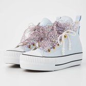 British Knights - Kaya Mid Dames Sneakers Hoog - Taille 38 - Bleu clair - Chaussures Femmes