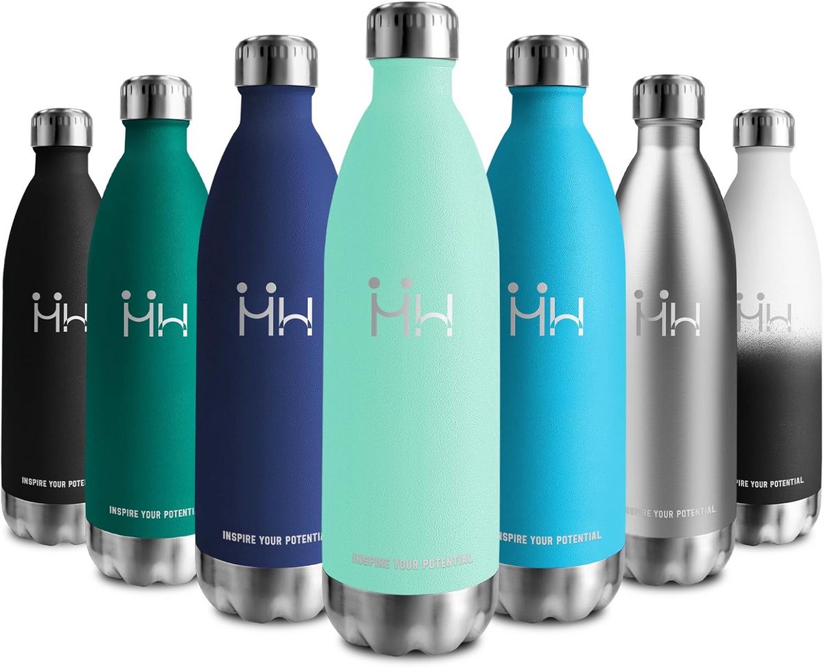 Thermosfles 1 liter – dubbelwandig roestvrij staal, lekvrij, BPA‑vrij – geschikt voor warme en koude dranken, ideaal voor kantoor, school, sport en reizen