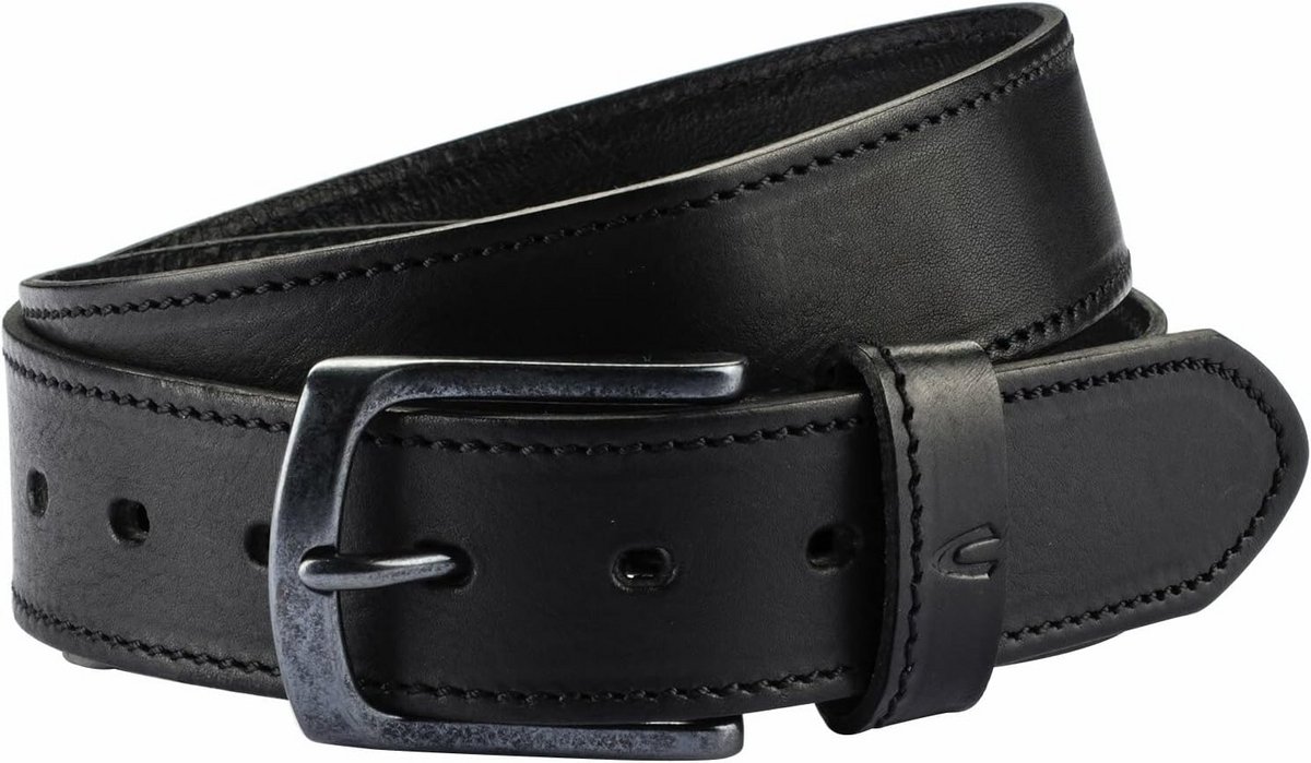 Heren Riem Zwart - Stoere Leatheren Riem voor Jeans en Casual Kleding