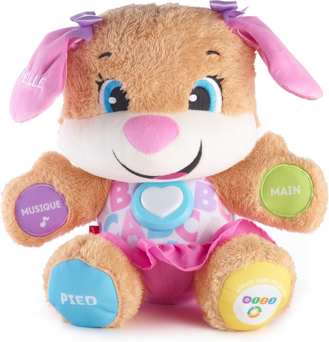 Interactieve Leerhond Knuffel met Licht en Geluid - Educatief Speelgoed voor Baby's vanaf 6 Maanden
