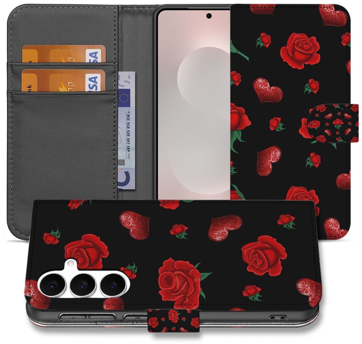 Samsung Galaxy S25 FE Bookcase Hoesje Valentine Met Pasvakjes