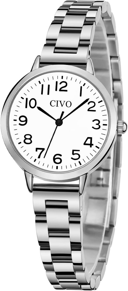 Elegante Dameshorloge Analoog Minimalistisch Waterdicht Lederen Band