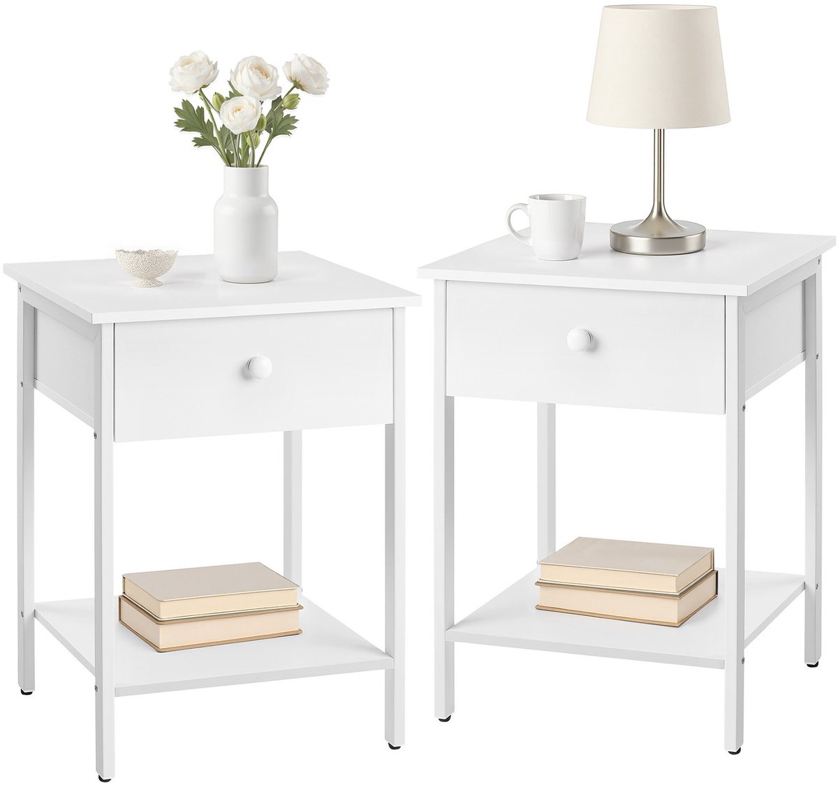 Nachtkastjes – Set van 2 – Met Lades – Voor Slaapkamer