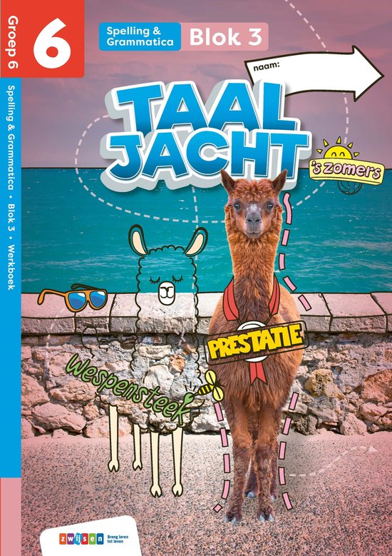 Taaljacht groep 6 blok 3-4 spelling & grammatica werkboek - cover