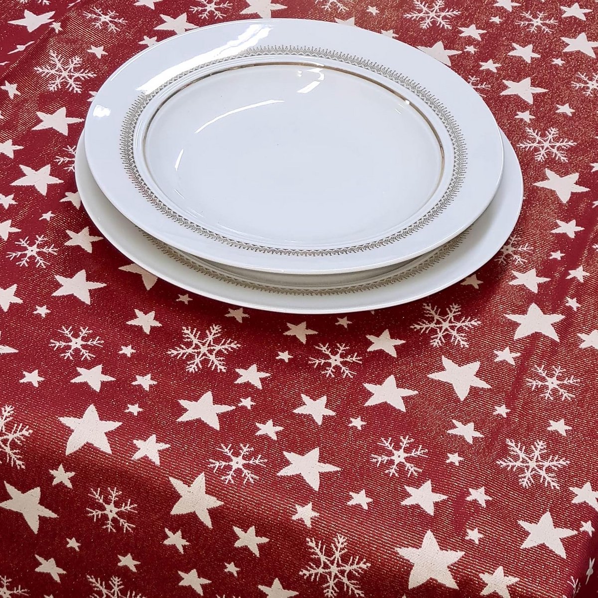 Glanzend Rechthoekig Tafelkleed Goud Lurex voor Kerst en Feest - Vele Maten Beschikbaar