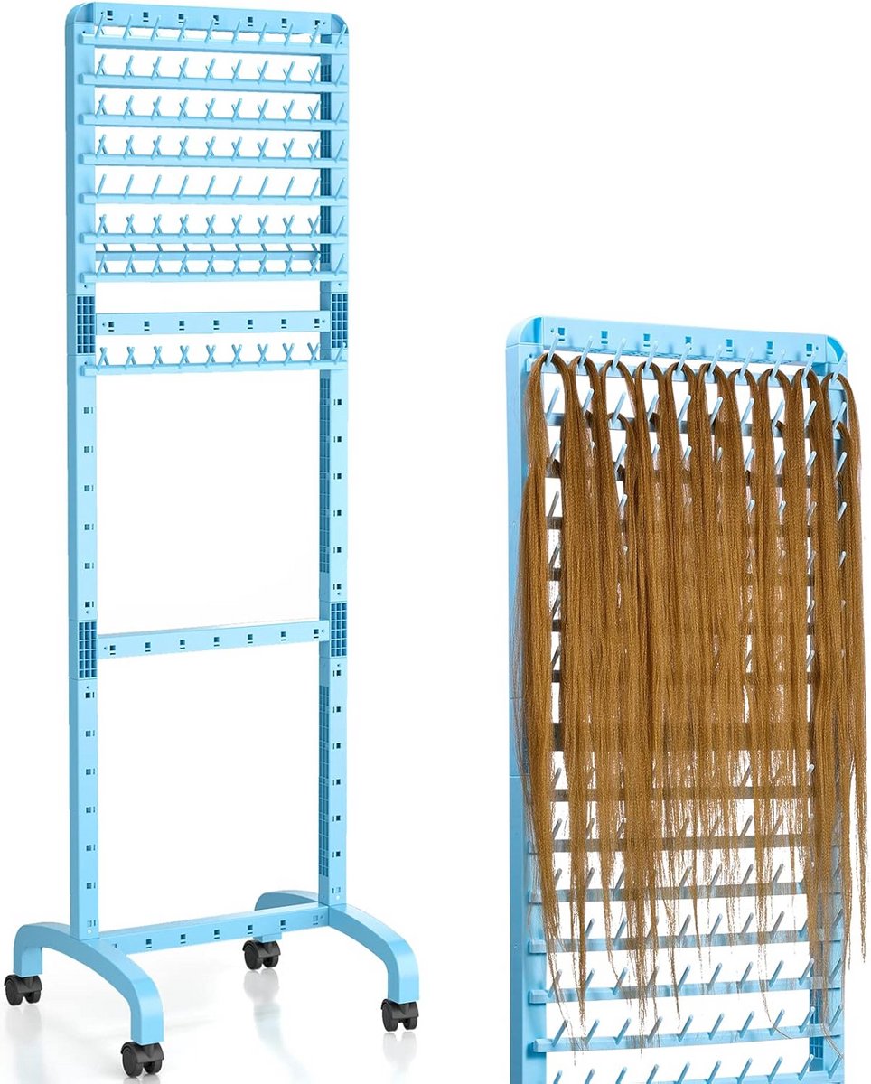Verstelbaar Haarrek met Wielen voor Vlechten en Haarstyling - 160 Haringen