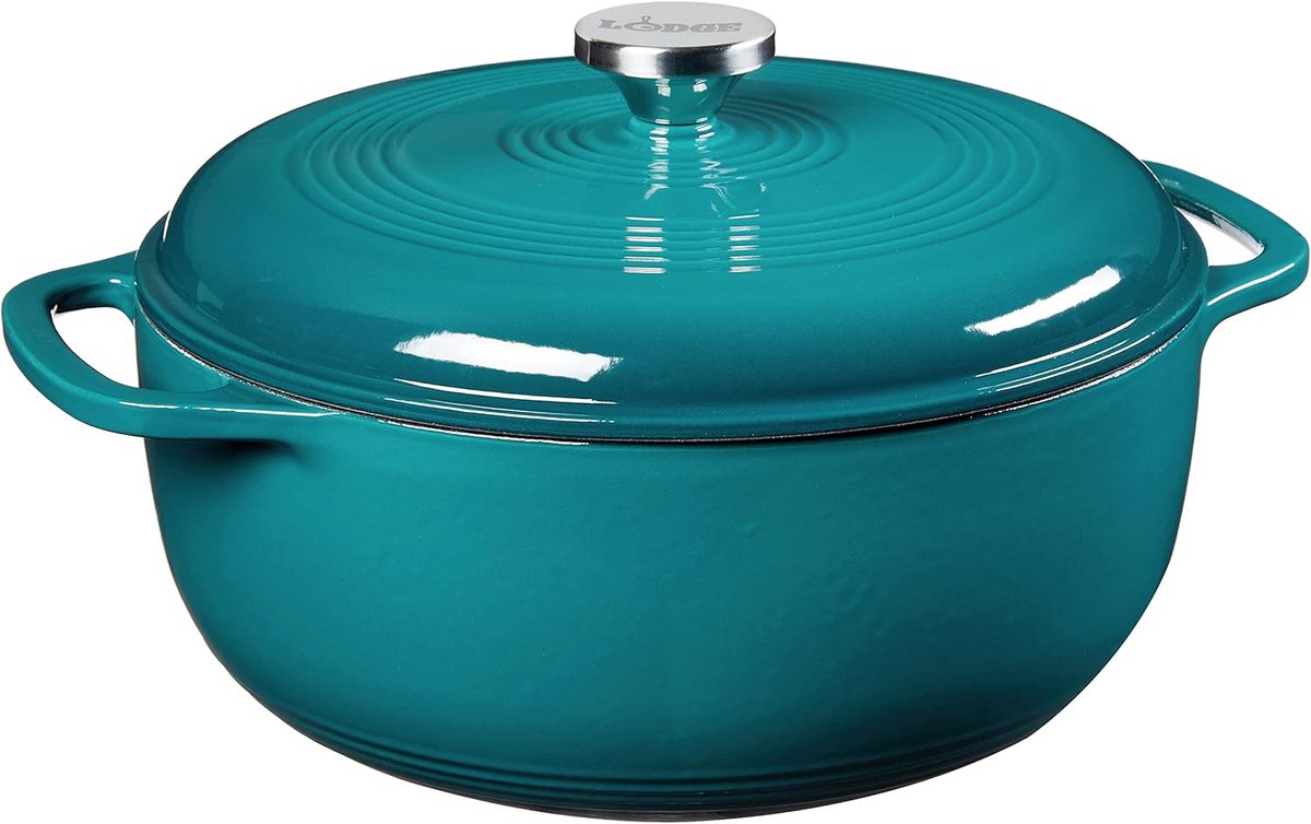 Geëmailleerde Gietijzeren Nederlandse Oven 6 Quart - Perfect voor Stoven en Braden