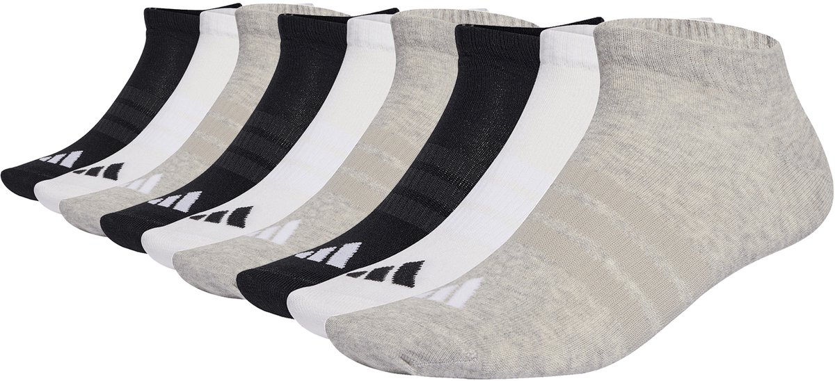 9 pairs of adidas THIN&LIGHT ESSENTIALS LOW CUT SOCKS Multicolor
