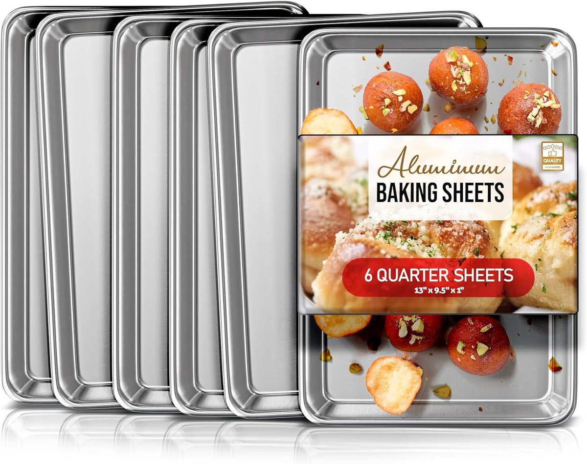 Aluminium Bakplaatset 6-delig - Hittebestendige Bakvormen voor Oven