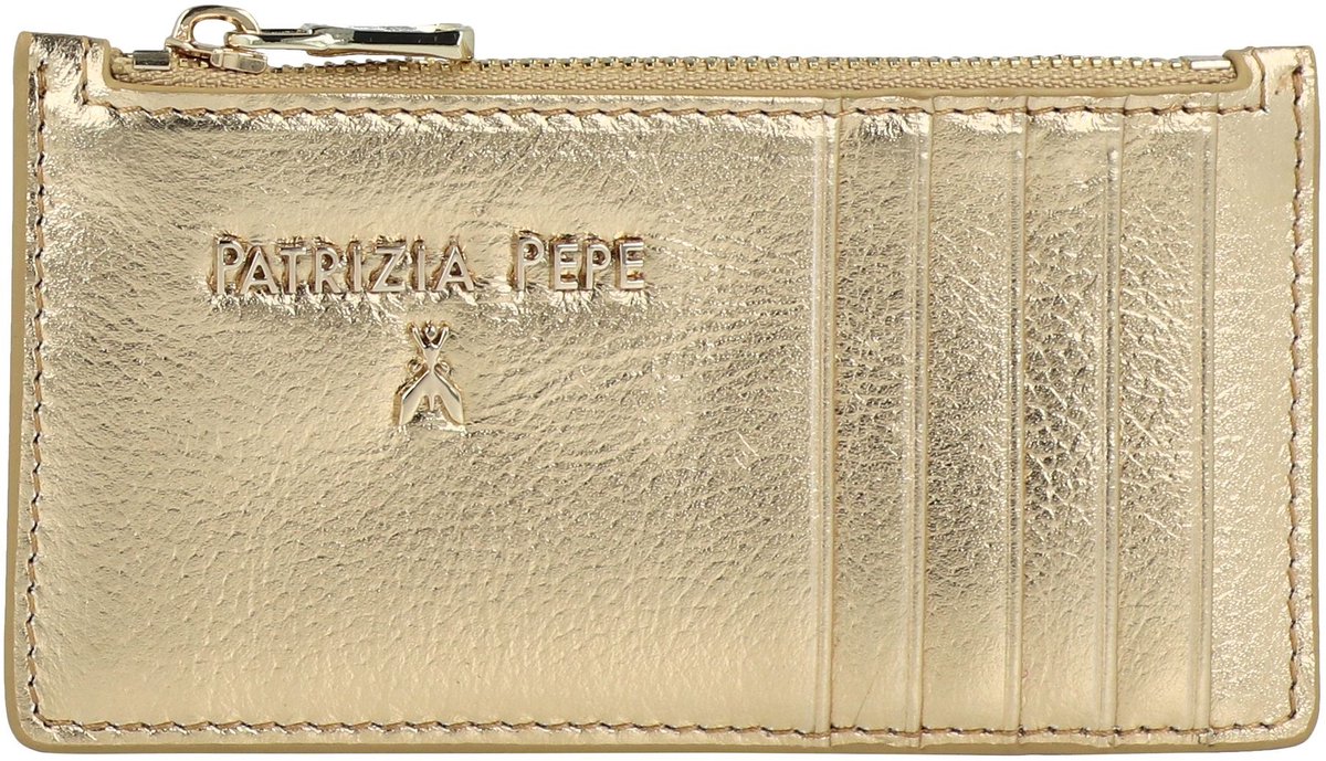 Patrizia Pepe Kredietkaart etui Leer 13 cm - 5 Sleuven - solar gold