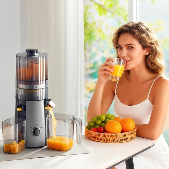 ZRSS® Slowjuicer Groot - Groenten en Fruit Pers - Juicer - Sapcentrifuge - Met 2 Glazen van ZRSS — afbeelding 5