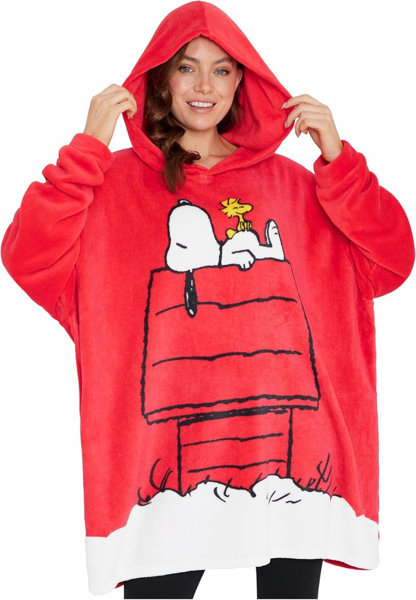 Oversized Hoodie Deken voor Dames en Tieners - Comfortabele Fleece Poncho met Capuchon