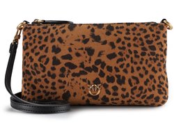 PINKO Flat Horizontal Schoudertas Leer 20 cm - Dames - stampa macula