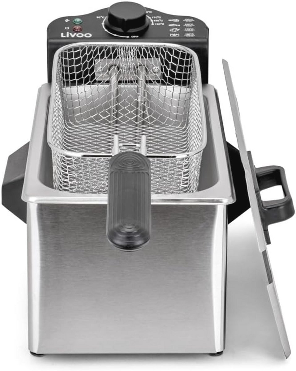 Friteuse 3 liter - 2000W met uitneembare container - Voor perfect krokante friet