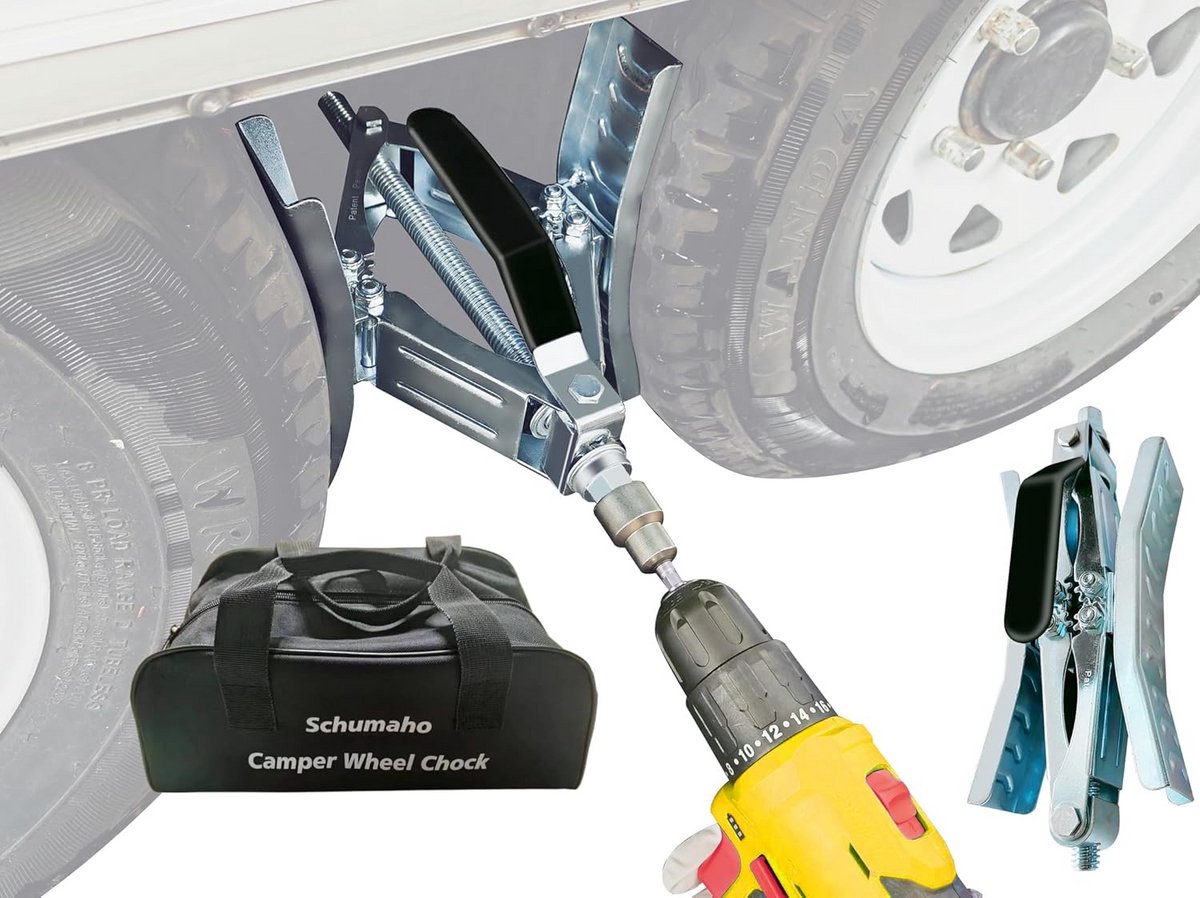 Verstelbare X-vormige Wiel Stabilisator voor Caravan en Camper - Heavy Duty Bandenklem Set met Opslagtas
