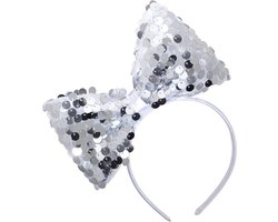 Hoofdband met Paillettenstrik voor Volwassenen - Perfect voor Carnaval, Jaren '50 en Disco Feesten