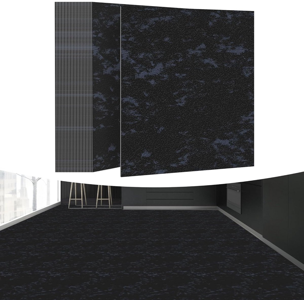 Zelfklevende Vinyl Vloertegels 54 Stuks Waterdicht Antislip 30x30cm