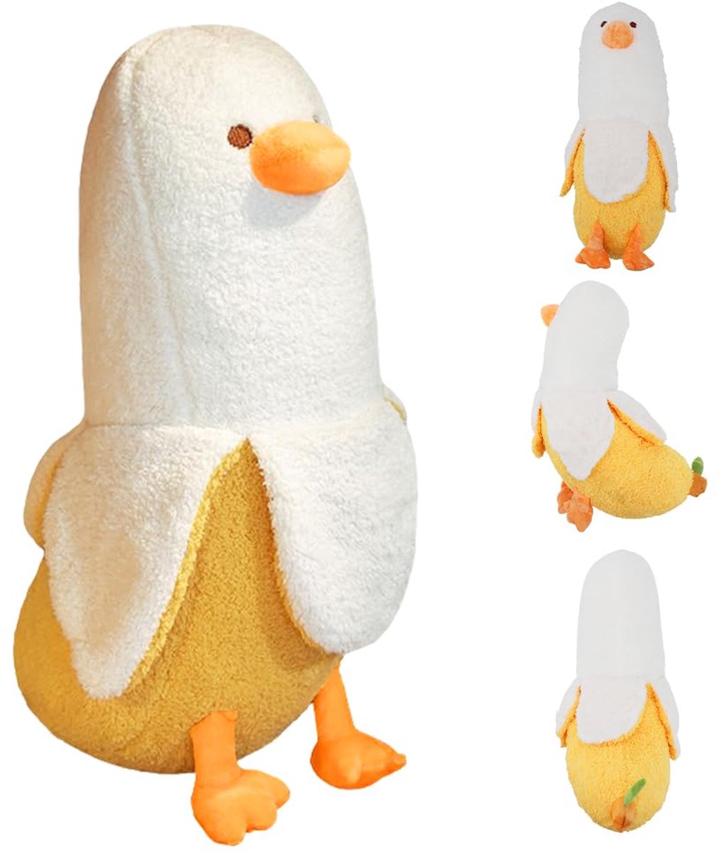 Bananen Eend Knuffel, Schattig Pluche Kussen, 50cm Bananen Squishy Knuffel Pluche Pop Cadeaus voor Kinderen Meisjes Jongens