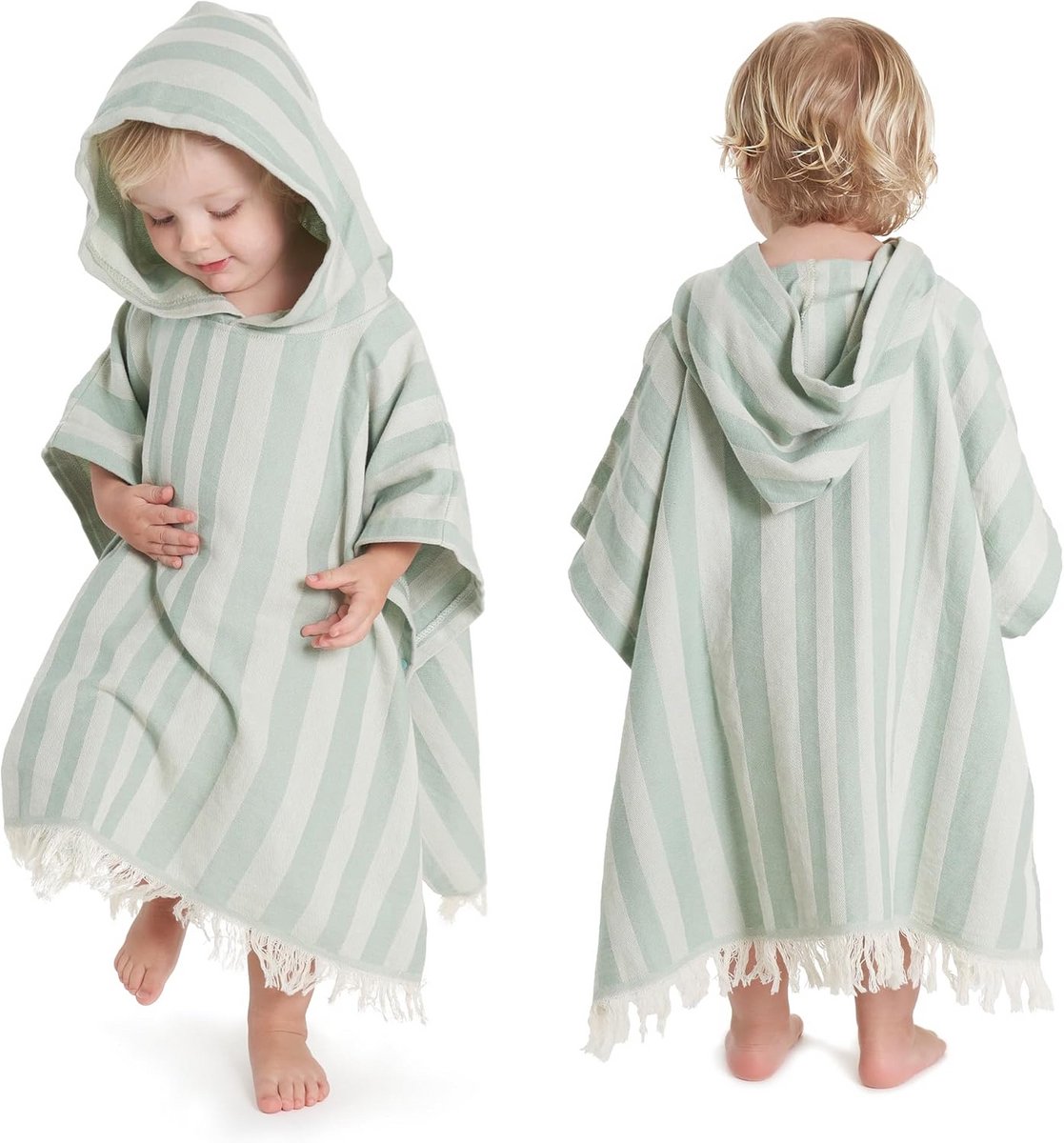 Kinder Poncho Handdoek met Capuchon | Sneldrogend Katoen voor Peuters (1-3 jaar)