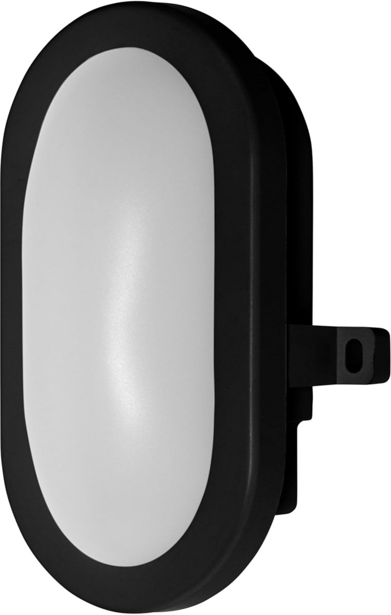 LED Wandlamp 4000K IP54 Zwart Schokbestendig voor Kelder en Garage