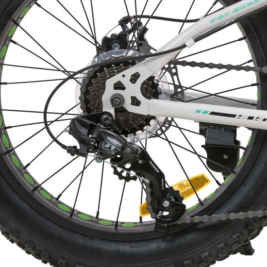 Hiland 20 Inch Kids Fatbike Mountainbike - Voor Jongens & Meisjes - Shimano 7 Versnellingen - Dubbele Schijfremmen - Vanaf 5 Jaar van Hiland — afbeelding 5