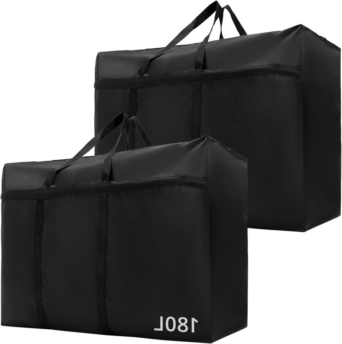 Opbergtas met ritsen en waterdichte draagtassen van Oxford-stof - 2 stuks - voor kleding, beddengoed en meer - 100x58x28cm.