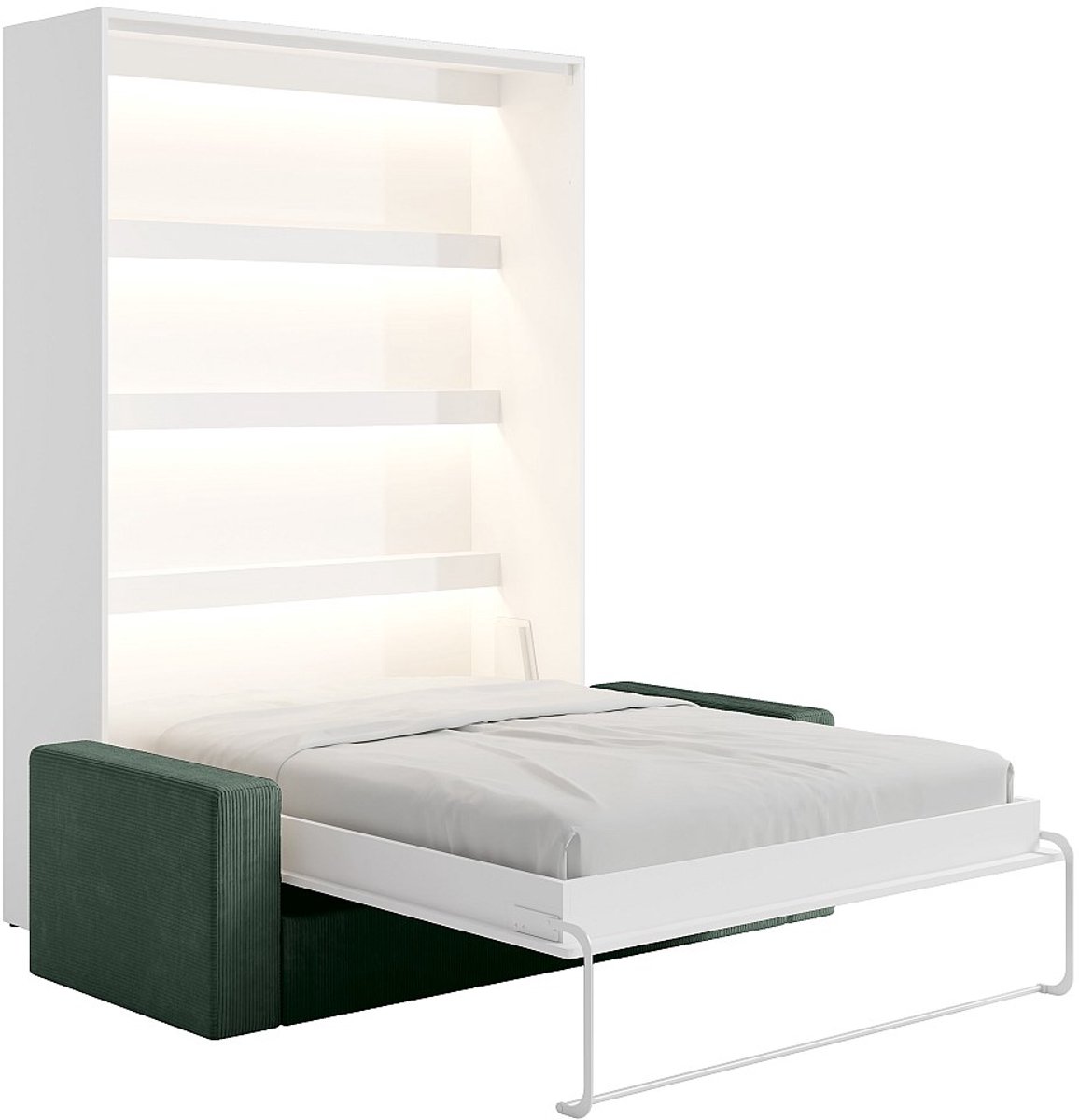Vente-unique Bedkast hout wit 140 x 200 cm