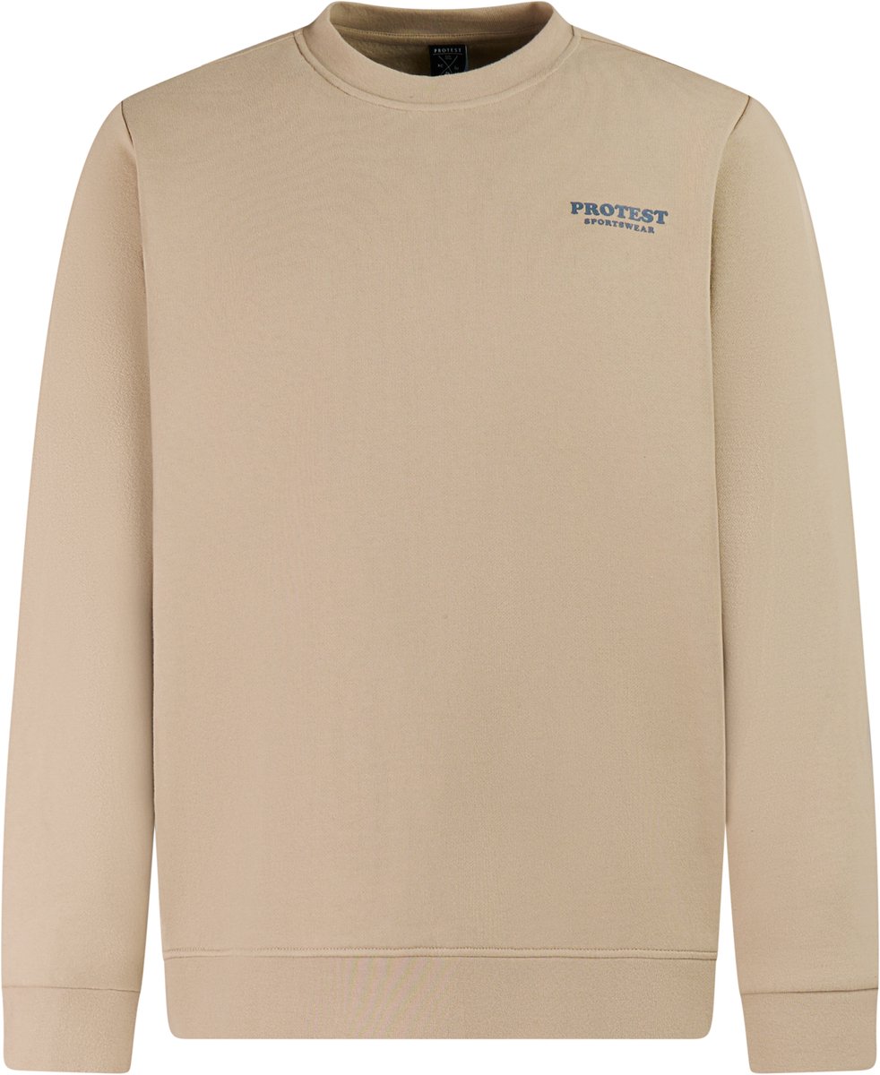 Protest PRTScorpio T-shirt Heren Lange mouw Normale pasvorm Ronde hals Lange mouwen Beige
