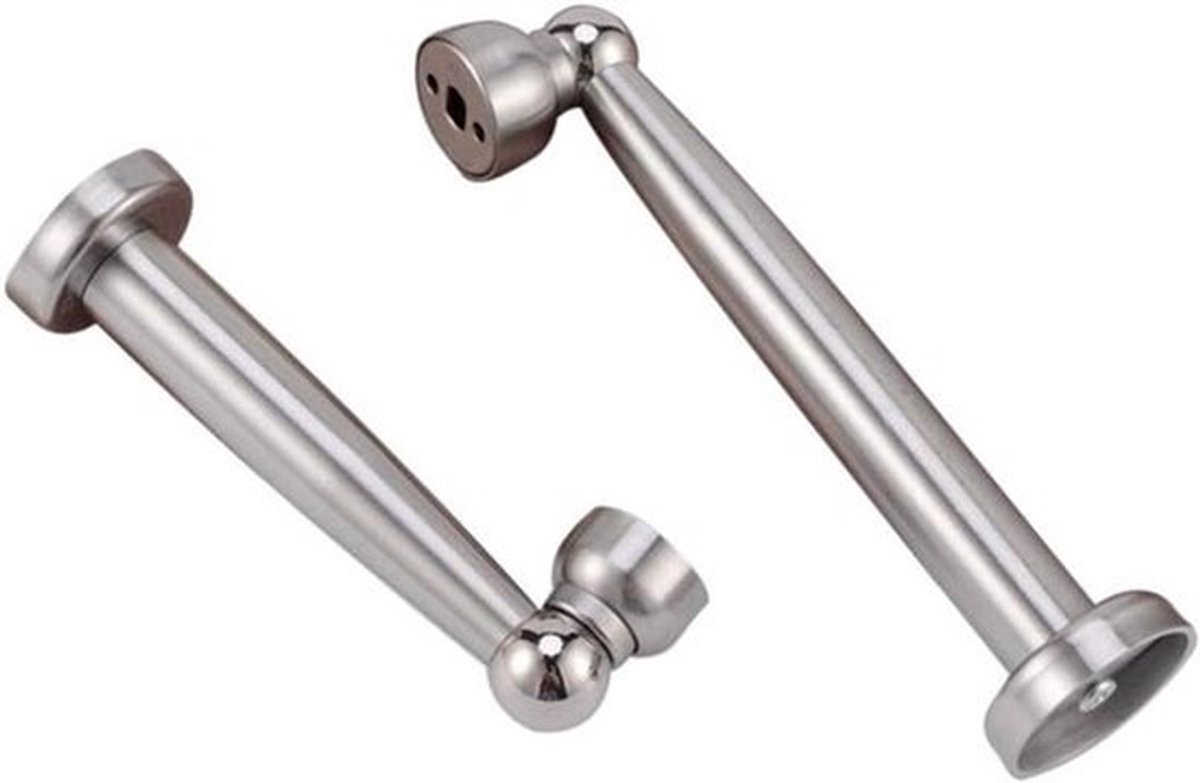 Magnetische Deurstoppers Set van 2 - Roestvrij Staal - Deurstopper met Muurbescherming - 15 cm lang