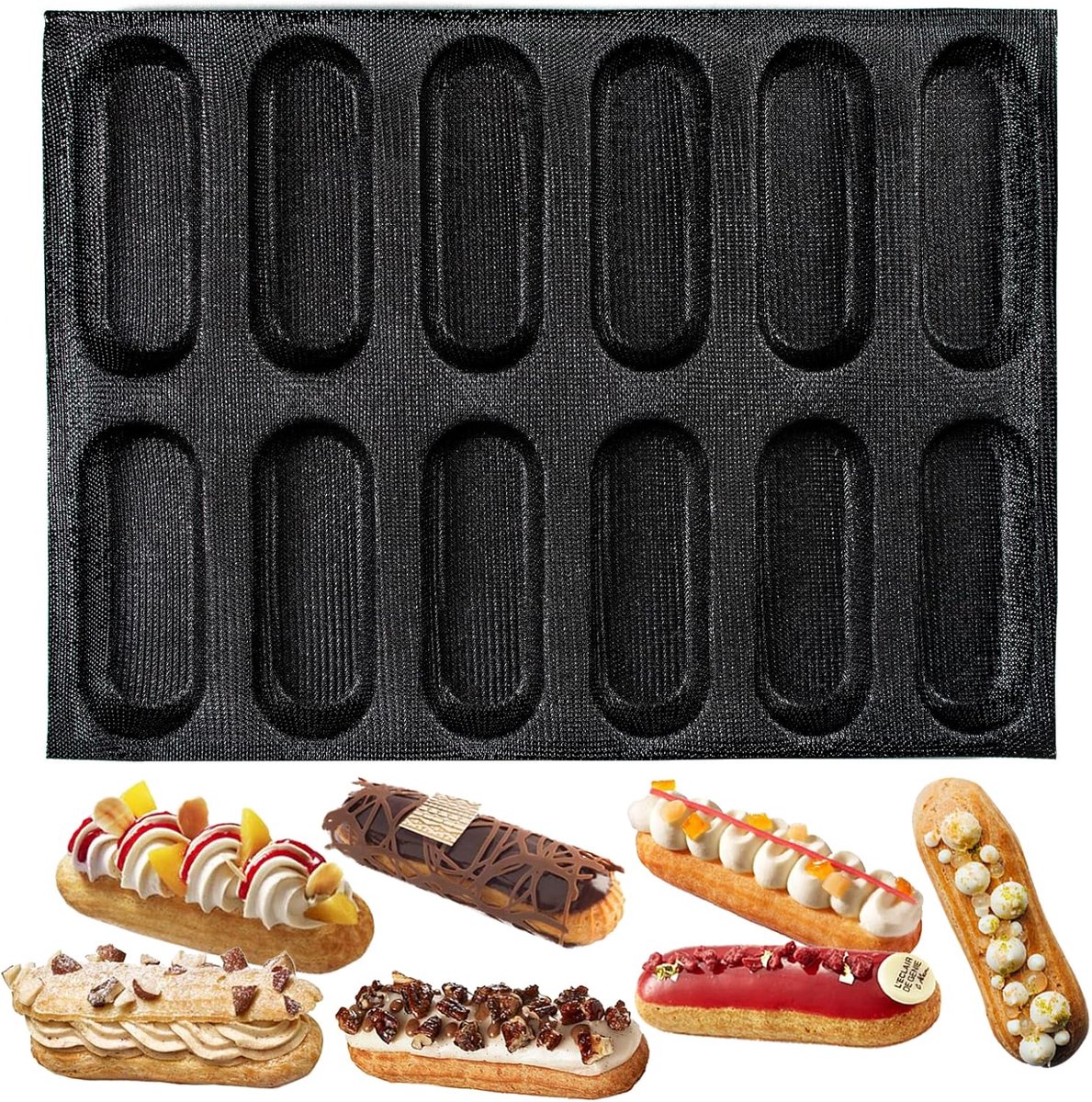 Siliconen broodvorm Geschikt voor 12 holtes, 40*30*2,2 cm