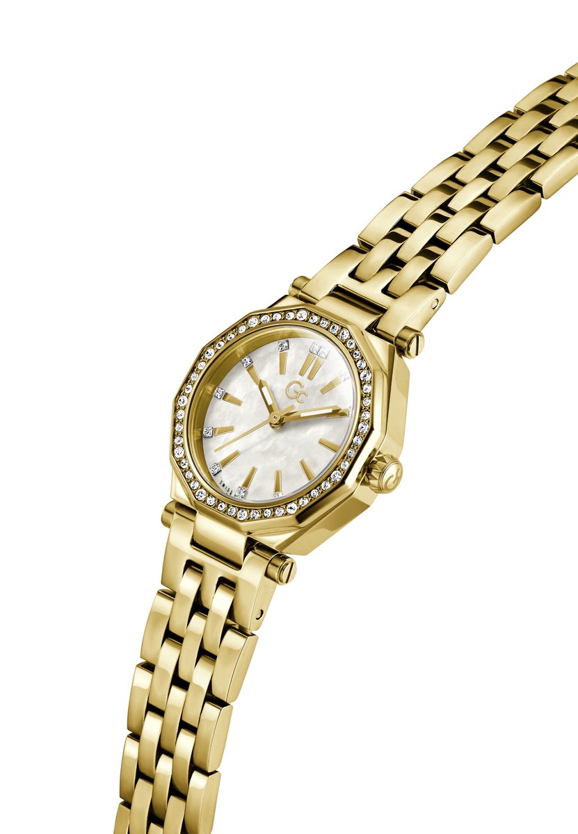 Gc Gc Gleam Mini Quartz Analoog Horloge Geel Goud Kast: 100% Roestvrij Staal | Bracelet 100% Roestvrij Staal 26 mm Z54004L1, Z54005L9, Z54006L9